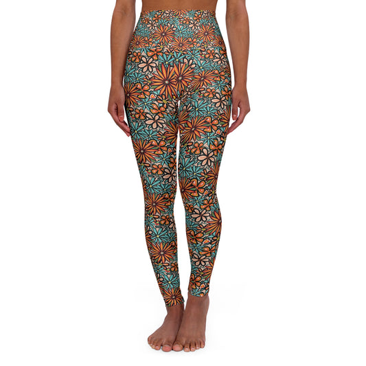 Flower Power High Waisted Yoga Leggings