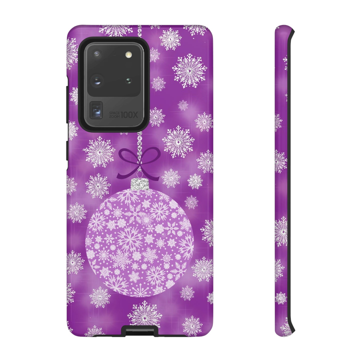 Glittering Snowflake Bauble in Purples Tough Cases