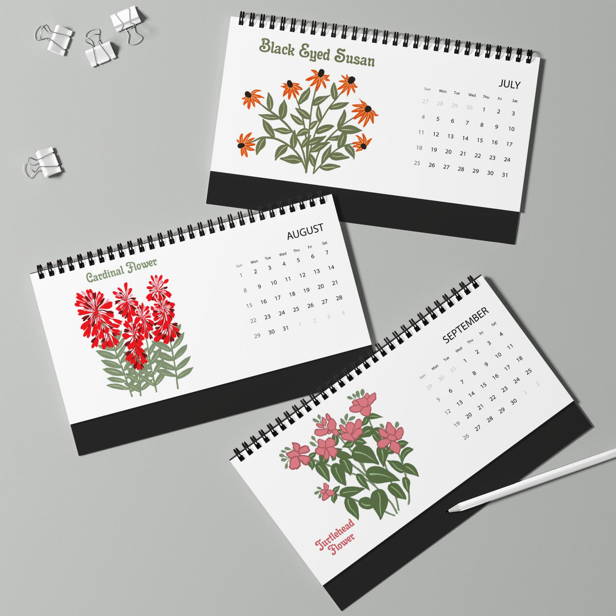2027 Appalachian Wildflowers Desktop Calendar
