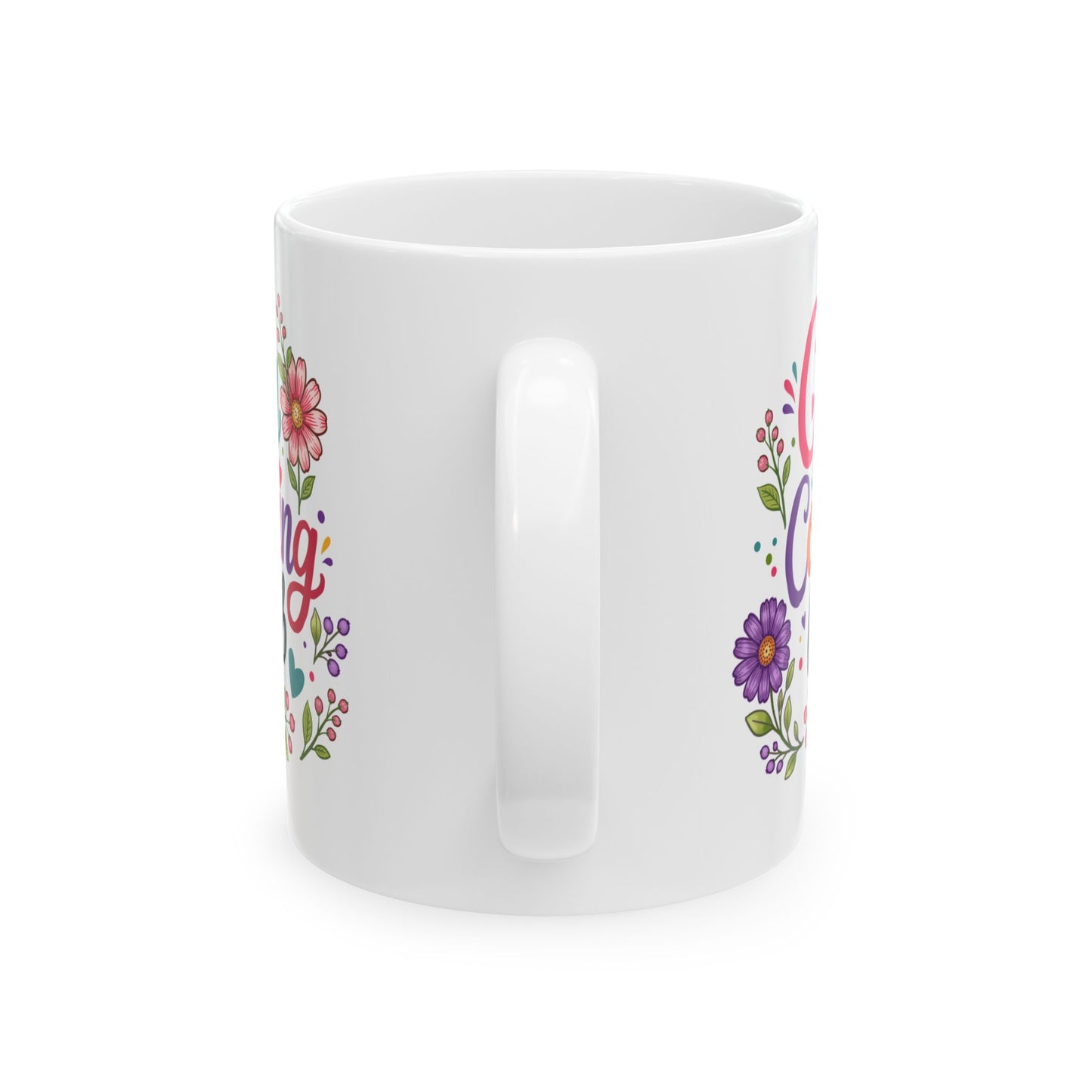 Coloring Club Floral Ceramic Mug — "Coloring Club"