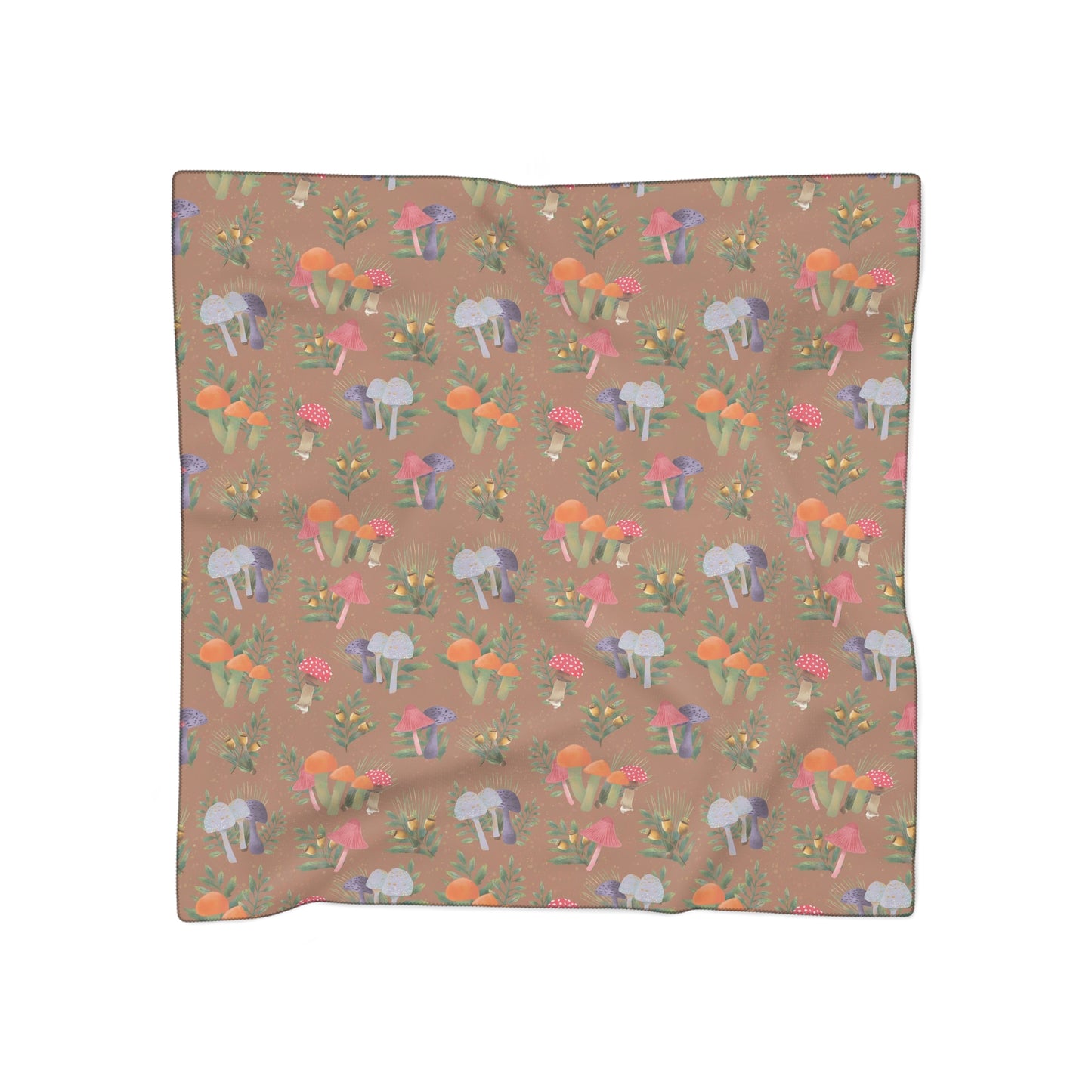 Mushrooms Square Poly Scarf