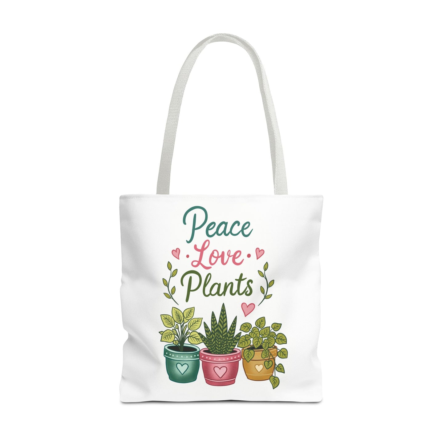 Peace Love Plants Tote Bag – Botanical Faith Canvas Shopper