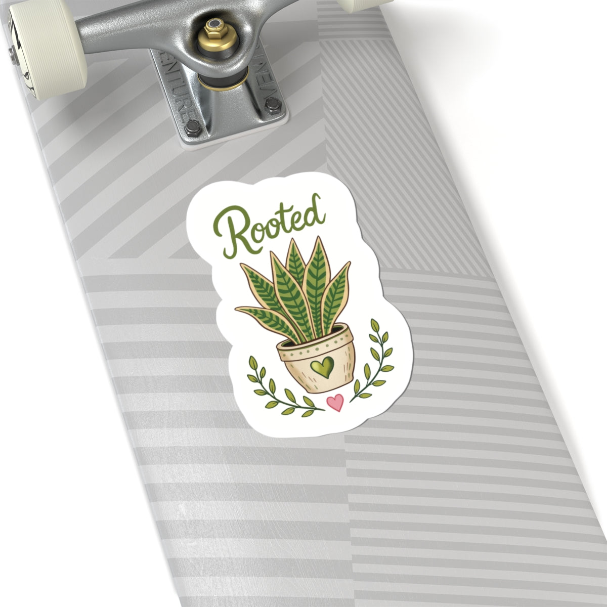 Rooted Plant Sticker — Kiss-Cut Potted Sansevieria Decal