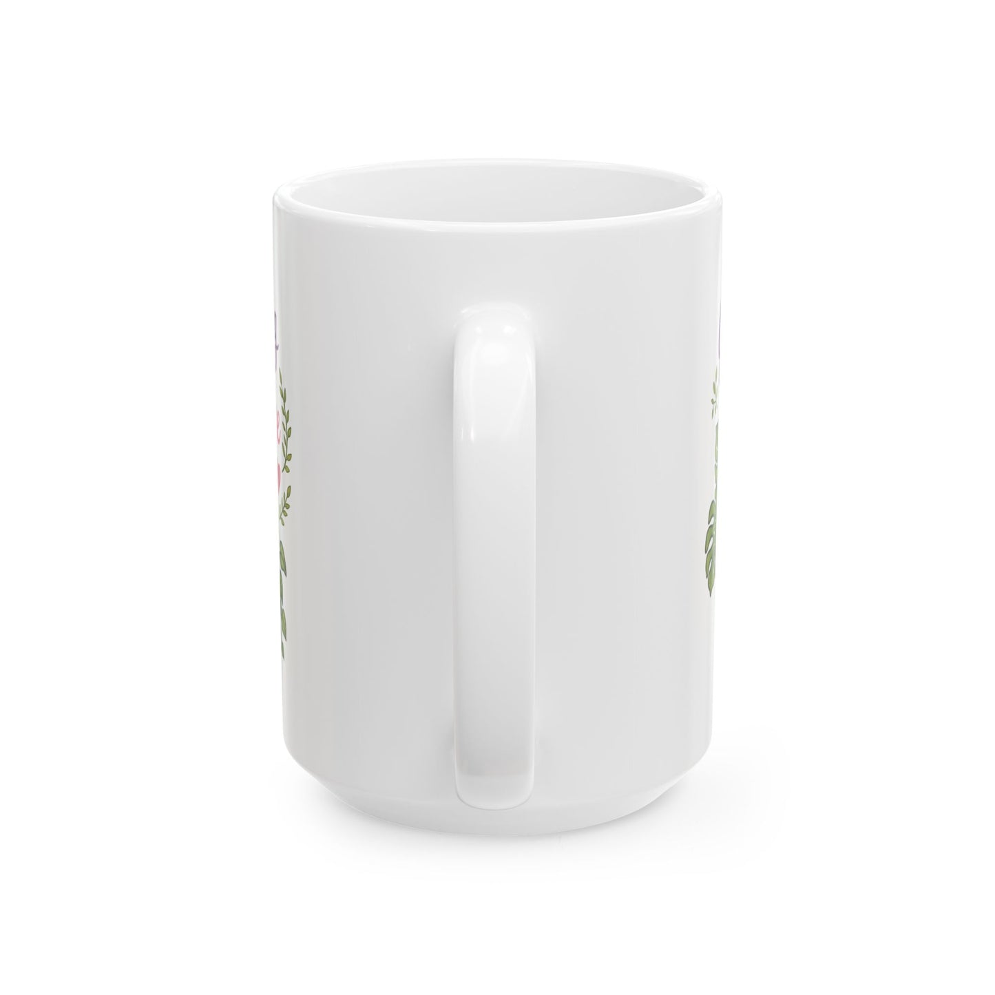 Plant Lover Ceramic Mug — 'Growing in Grace' Floral Houseplant Coffee Cup (11oz, 15oz)