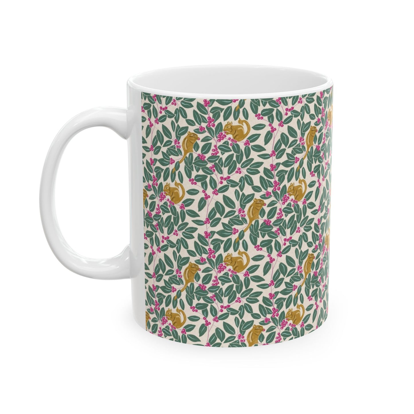Wintergreen and Chipmunks Ceramic Mug 11oz & 15oz