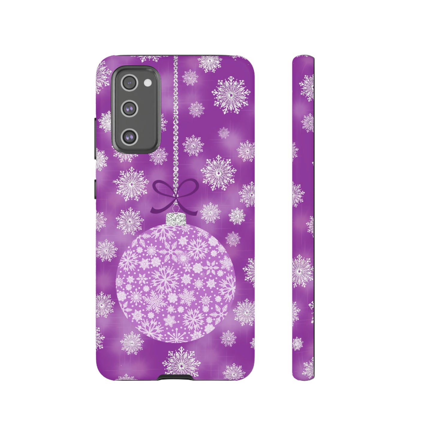 Glittering Snowflake Bauble in Purples Tough Cases