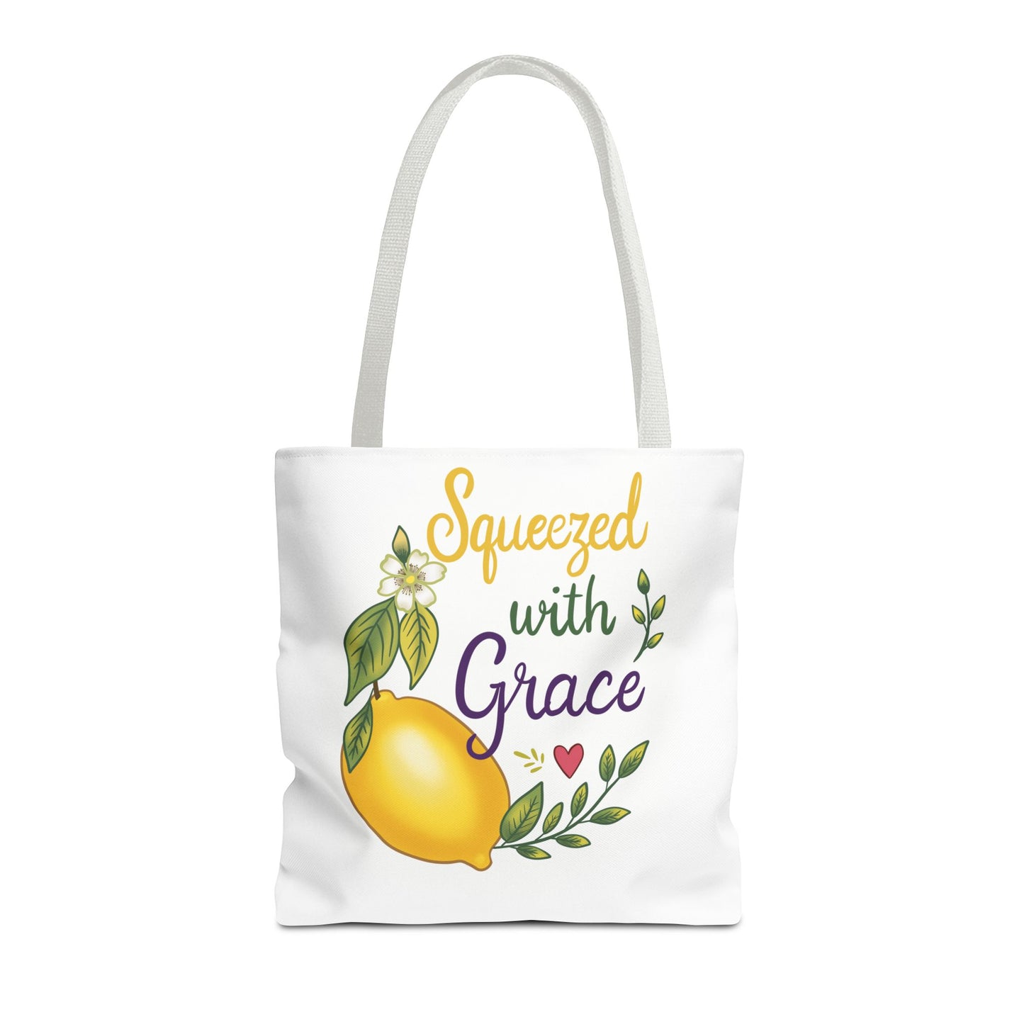 Squeezed with Grace Lemon Tote Bag — Floral Fruit Market Shopping Tote