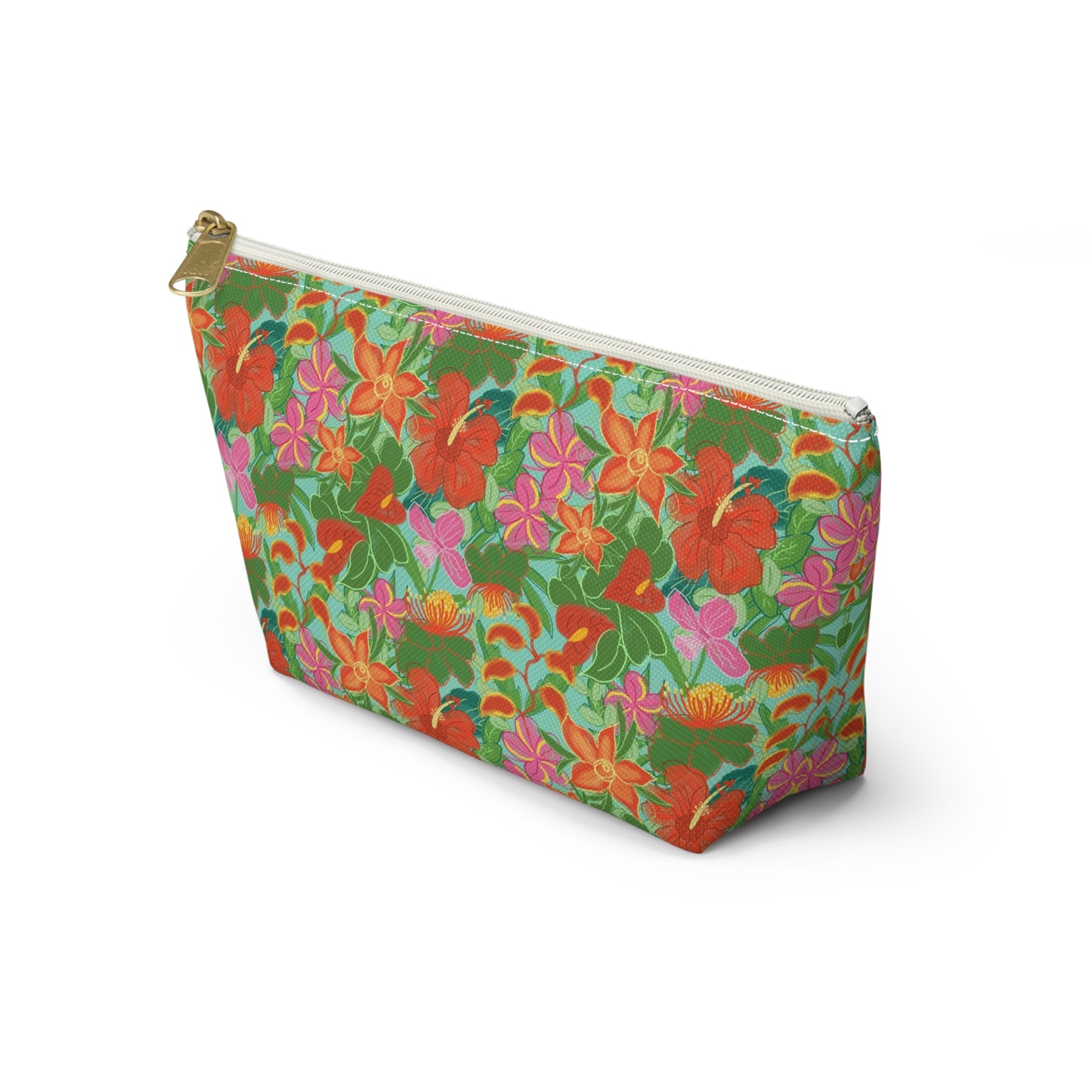 Tropical Flowers Accessory Pouch