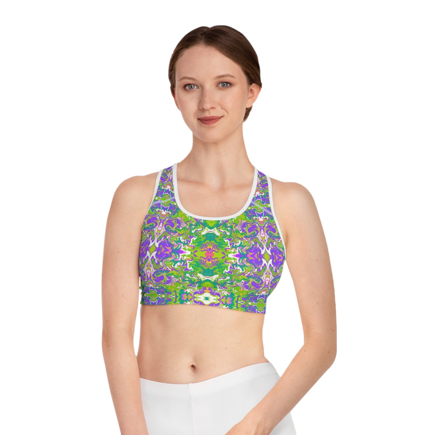 Boho Spring Garden Sports Bra