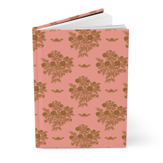 Sepia Marigolds Hardcover Journal Matte