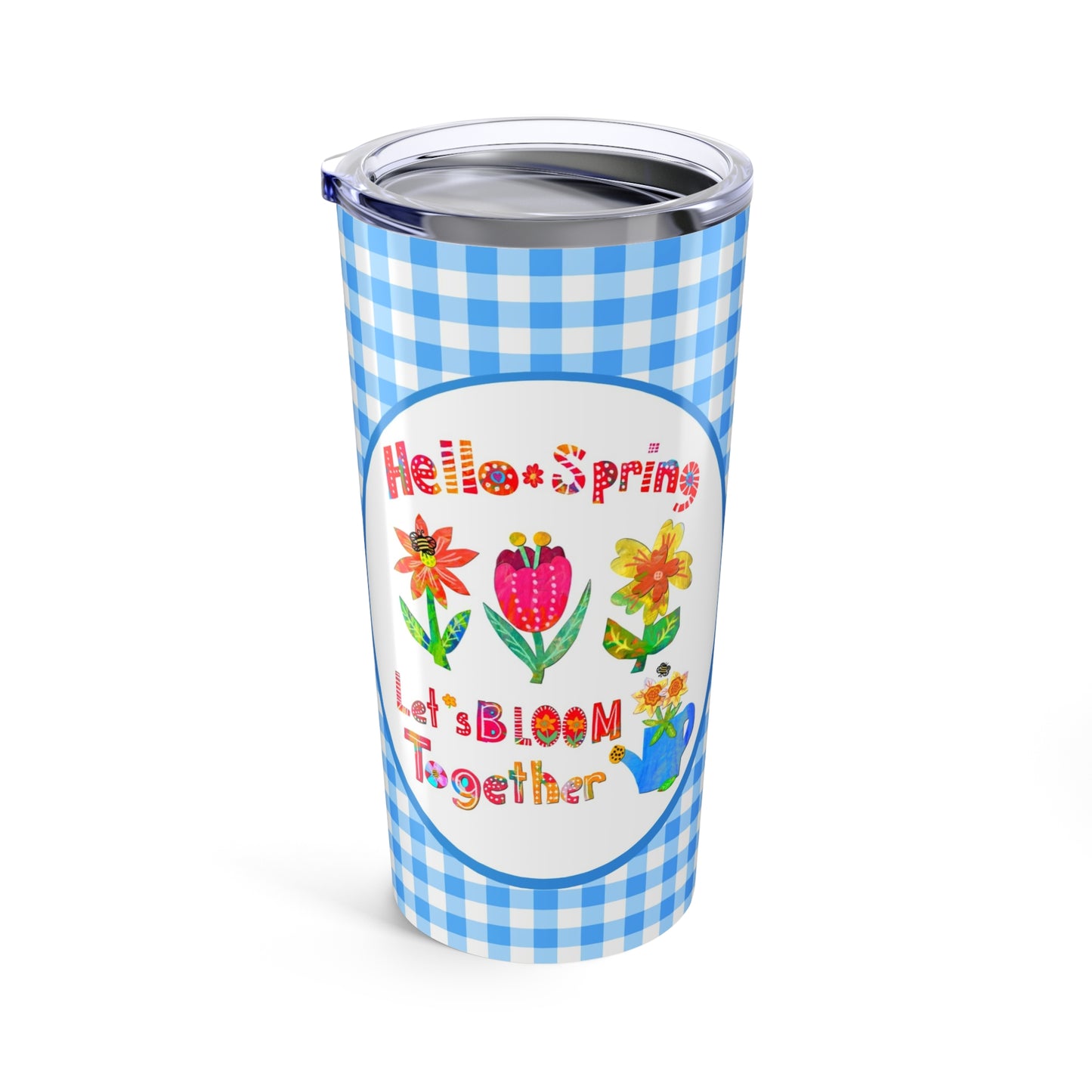 Hello Spring Collage Stainless Steel Travel Mug