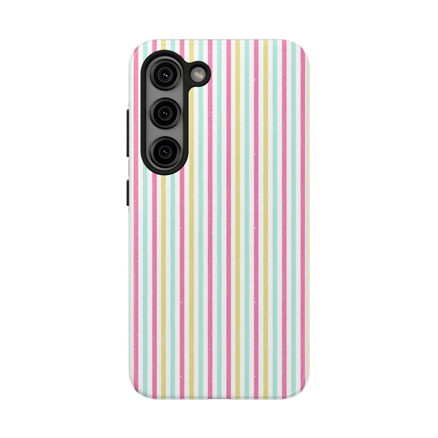 Pastel Stripes on White Tough Phone Cases