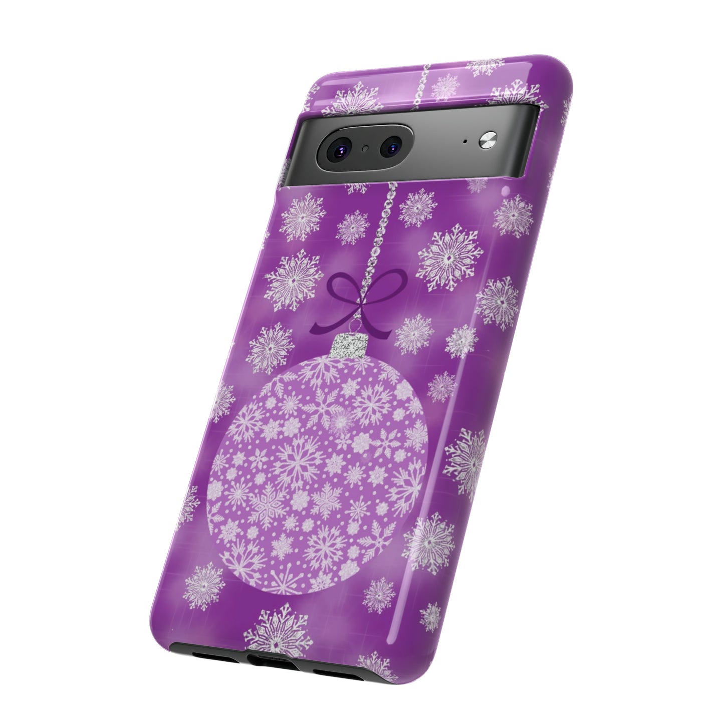 Glittering Snowflake Bauble in Purples Tough Cases