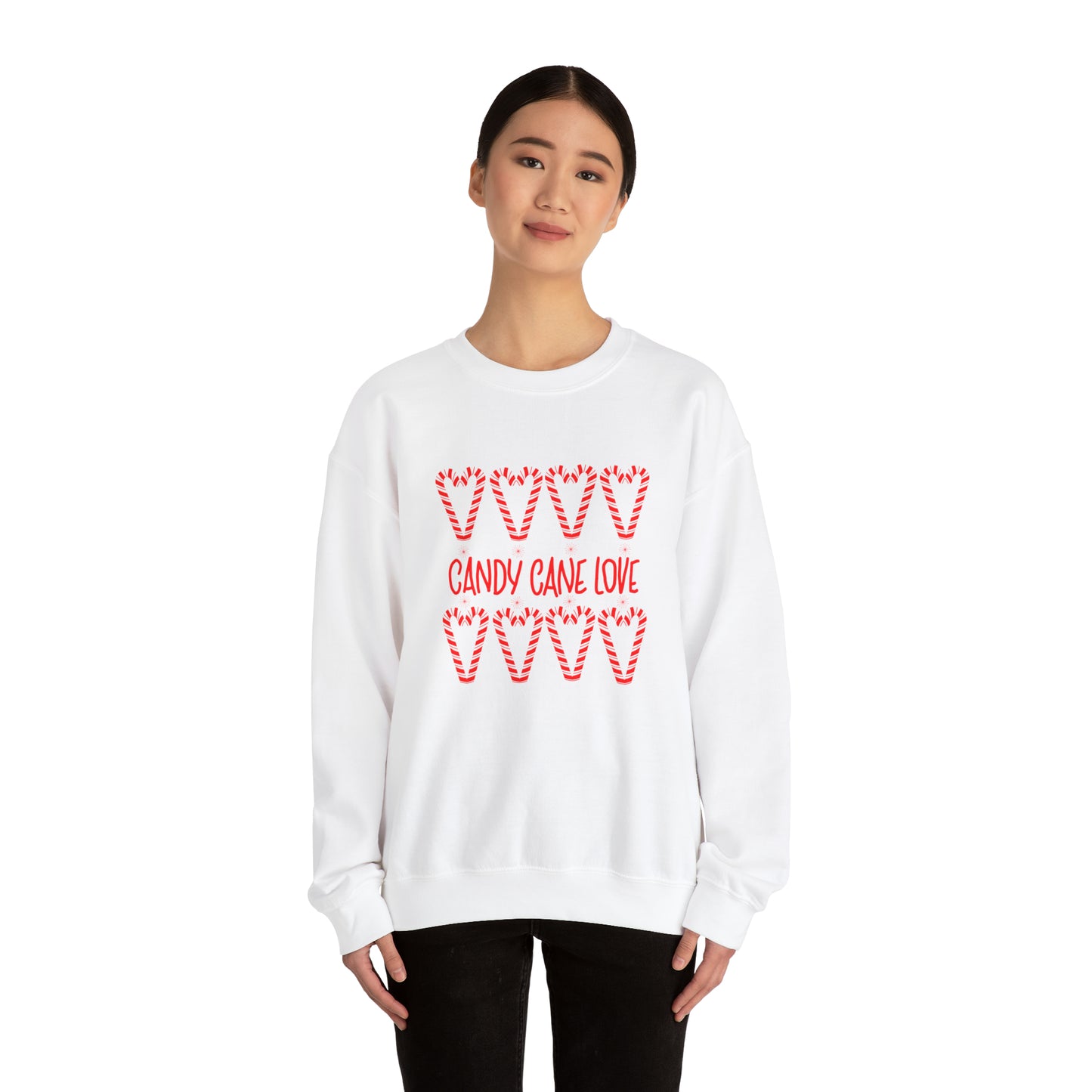 Candy Cane Hearts Unisex Heavy Blend™ Crewneck Sweatshirt