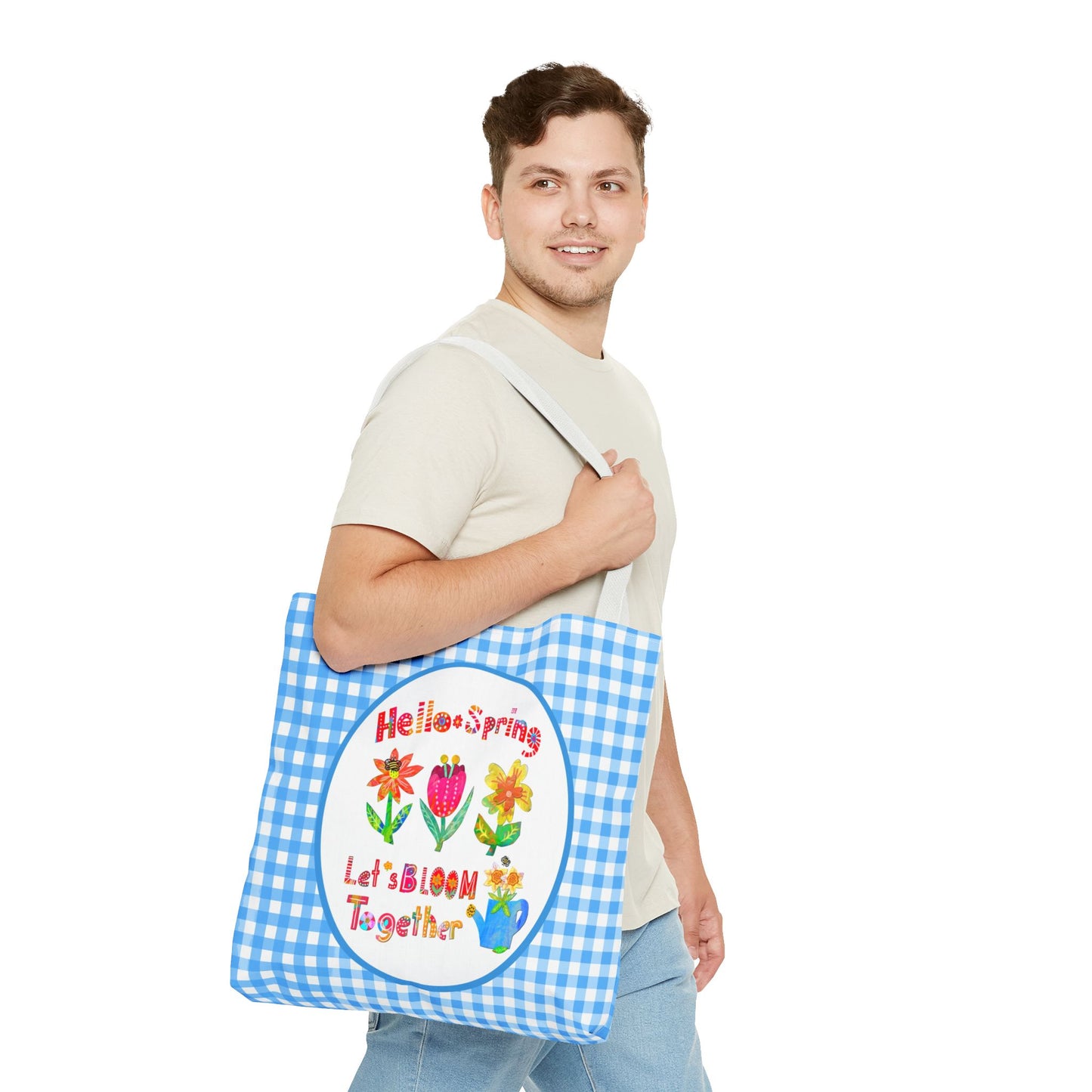 Hello Spring Collage Tote Bag