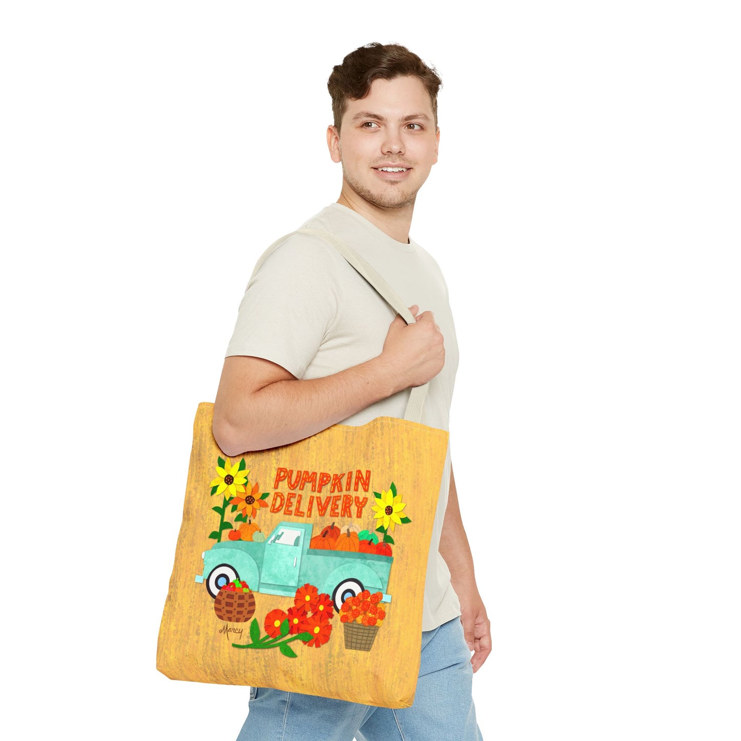 Pumpkin Delivery Collage Tote Bag