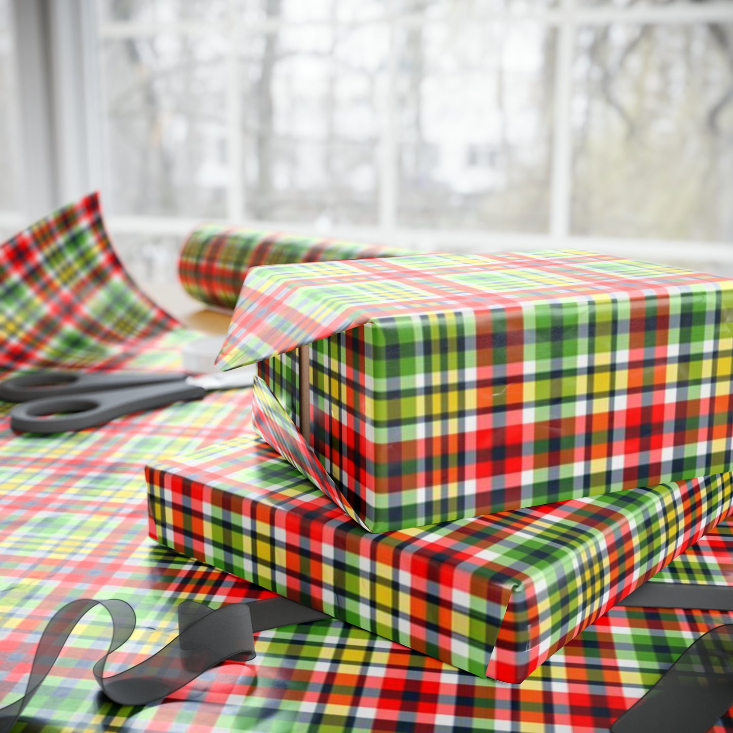 Very Merry Plaid Wrapping Papers