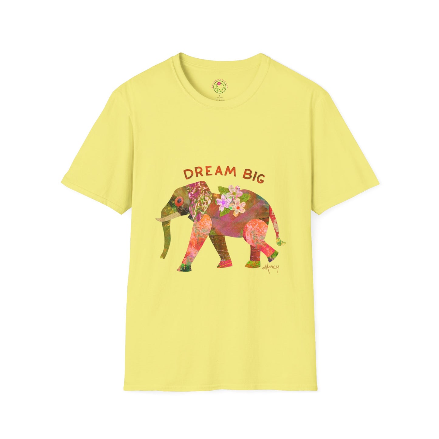 Dream Big Elephant Collage Collage Softstyle T-Shirt