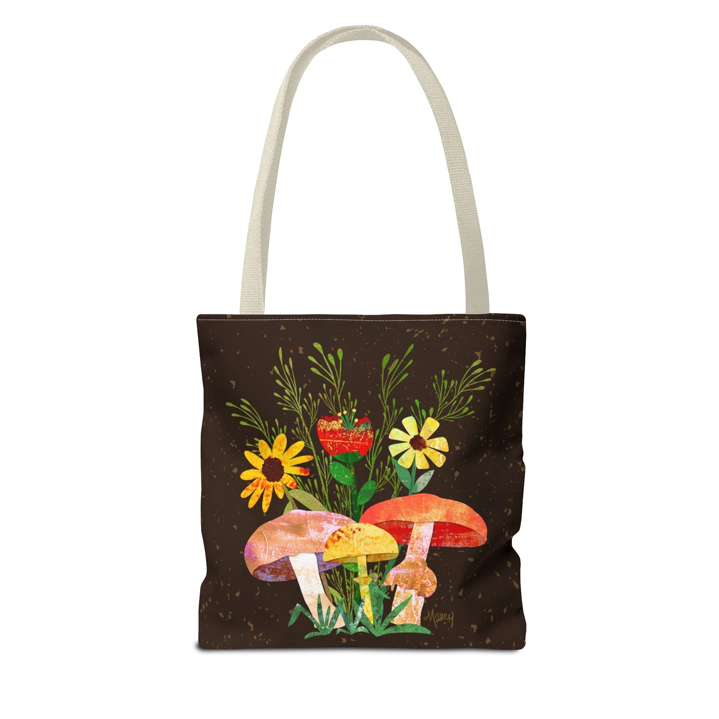 Shrooms n Fleurs Collage Tote Bag