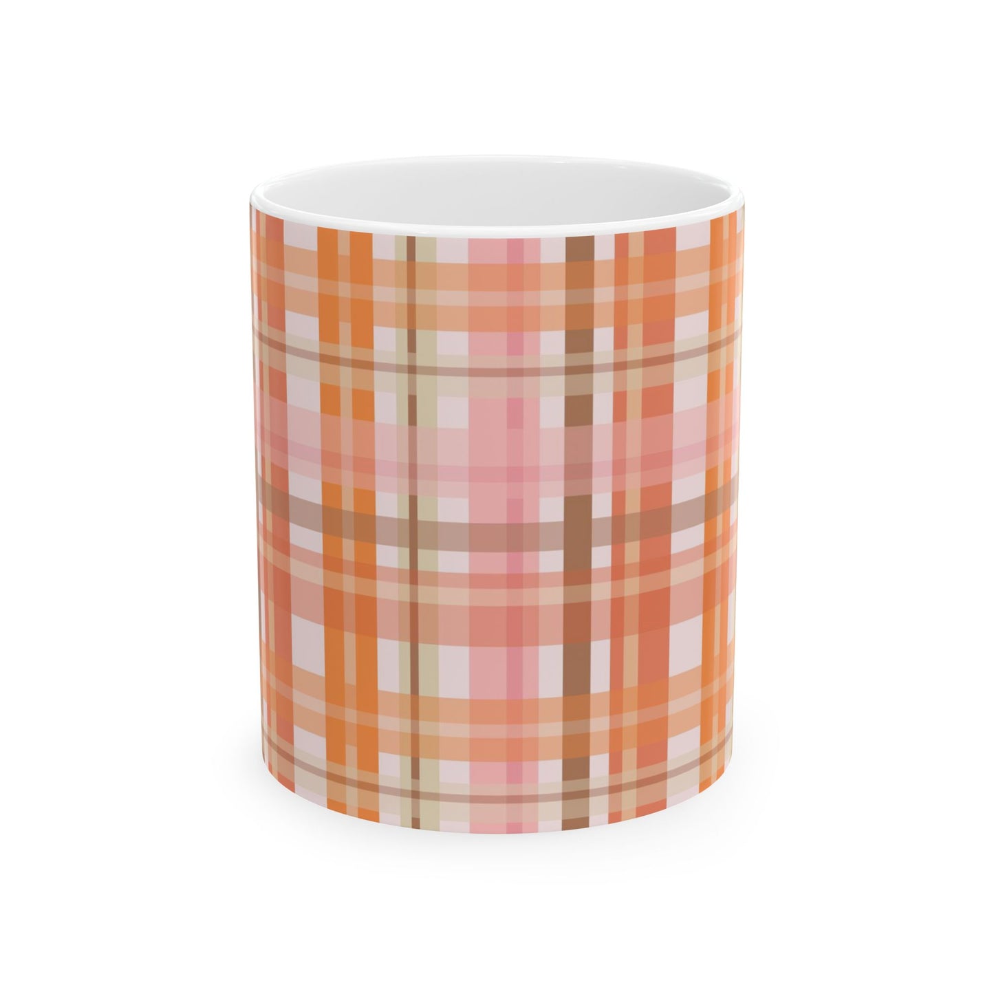 Softly into Autumn Plaid Ceramic Mug 11oz