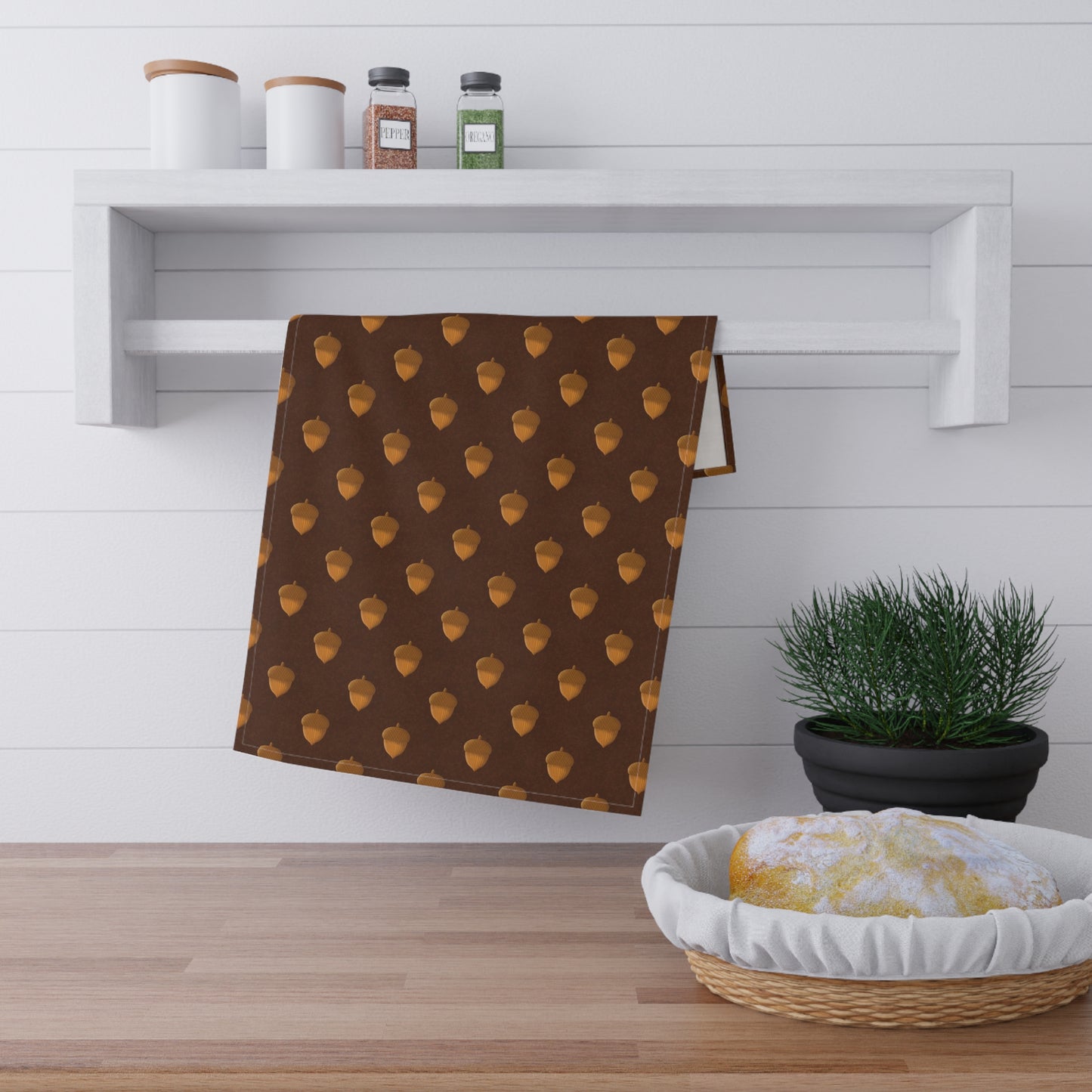 Acorns Polka Dot Kitchen Towel
