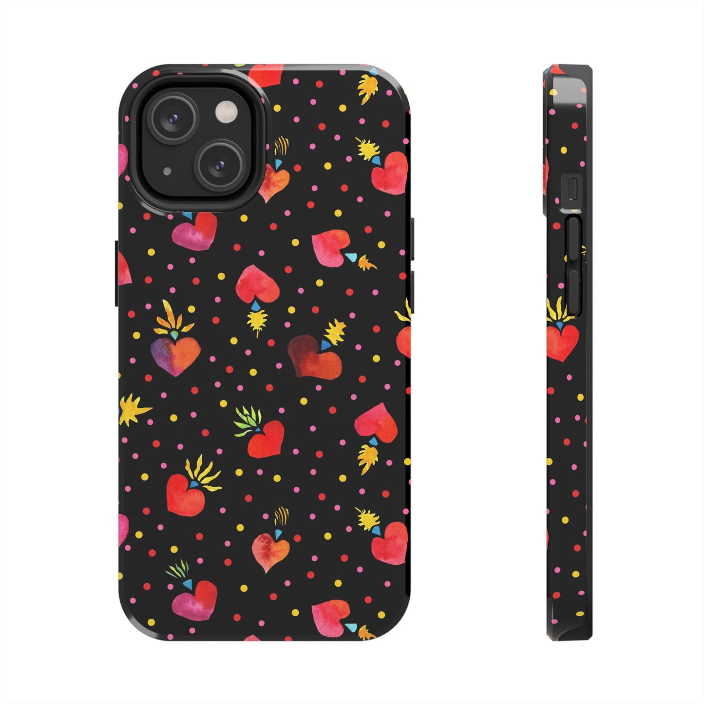 Frida Flaming Hearts Tough Phone Cases