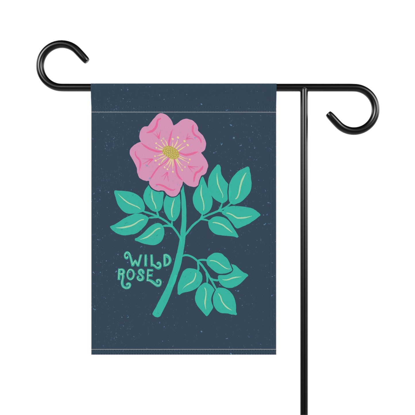 Pink Wild Rose Garden & House Banner