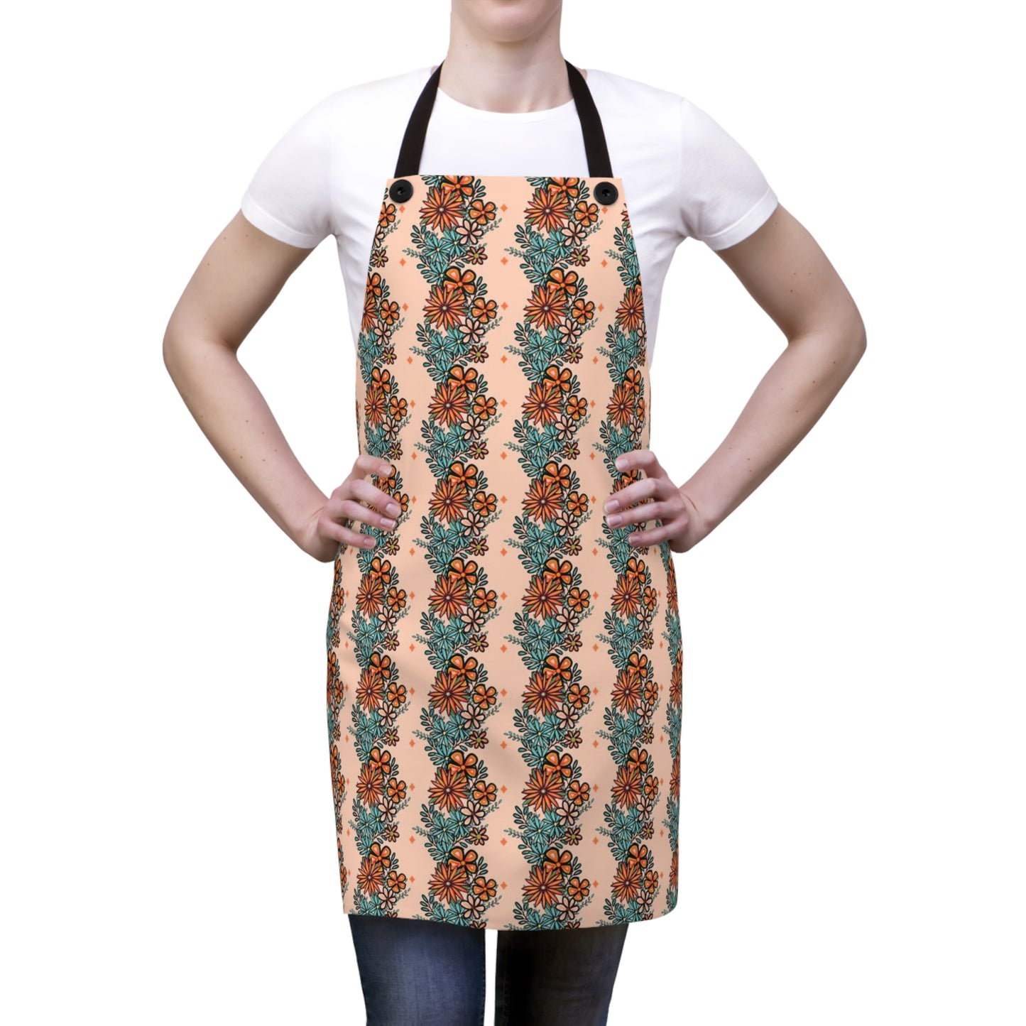 Daisy Bouquet Stripes Apron