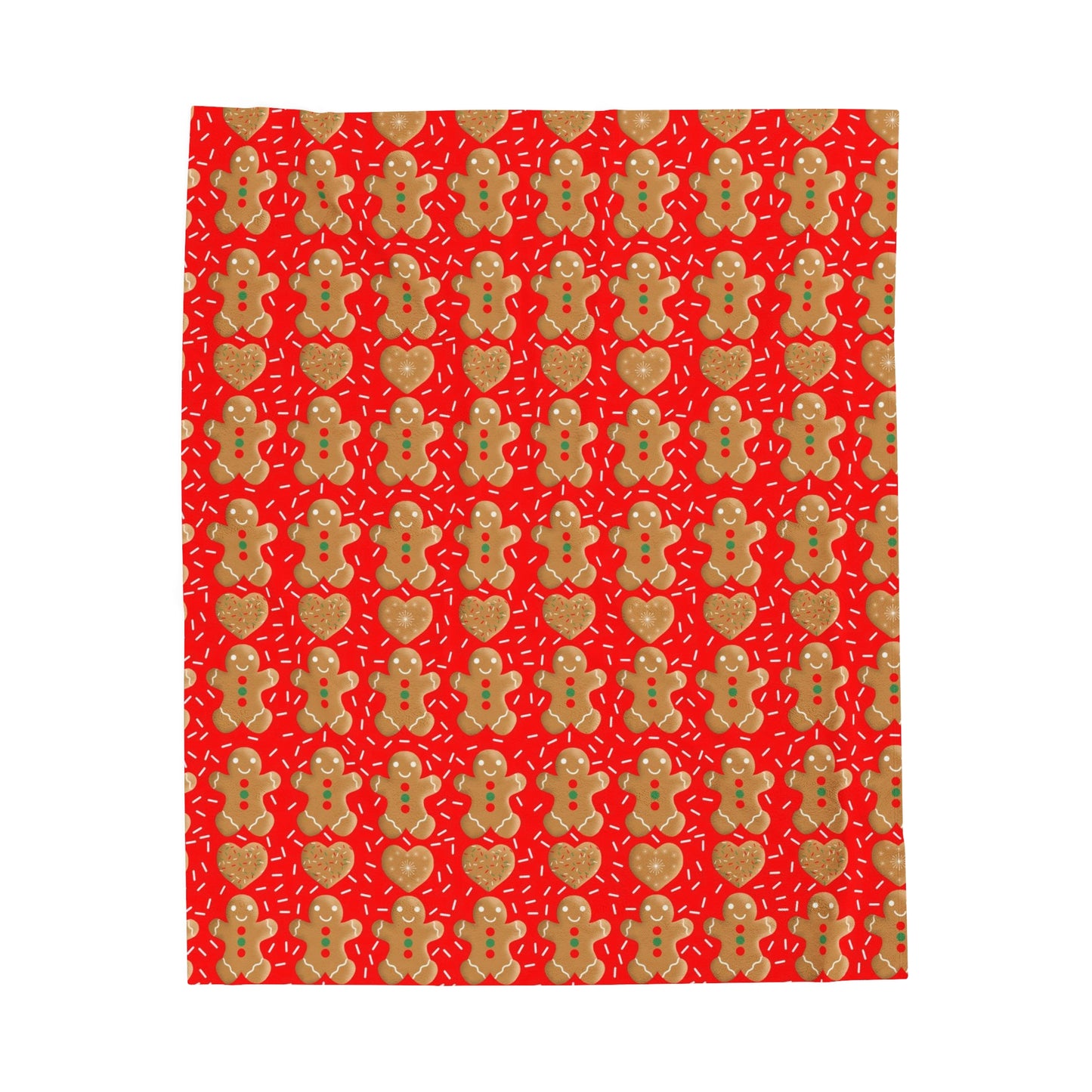 Gingerbread Men Velveteen Plush Blanket