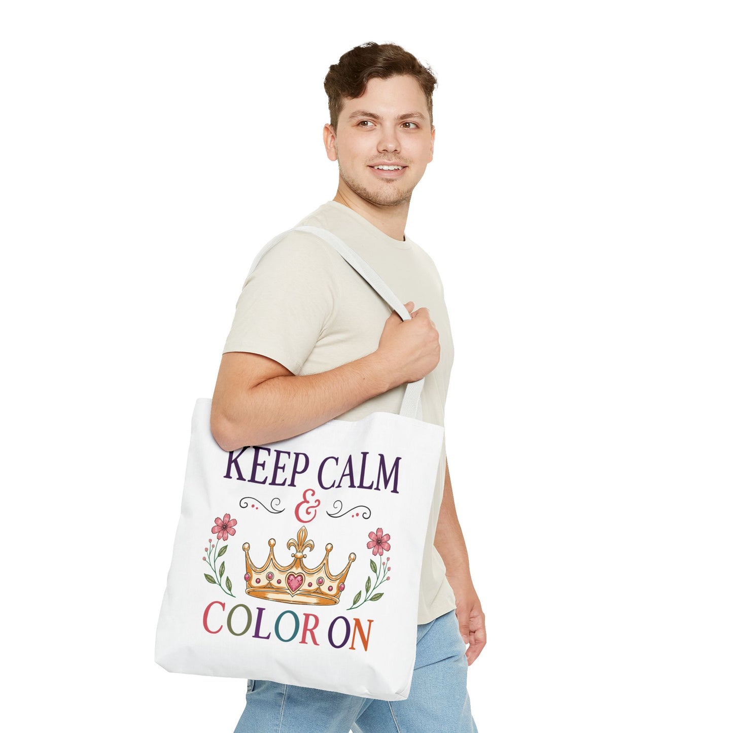 Keep Calm & Color On Tote Bag
