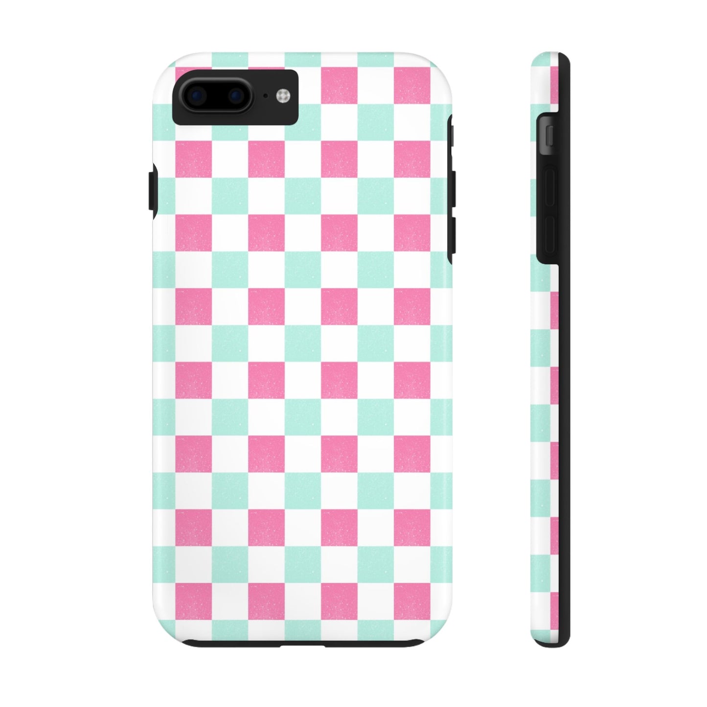 Pastel Christmas Checks Tough Phone Cases