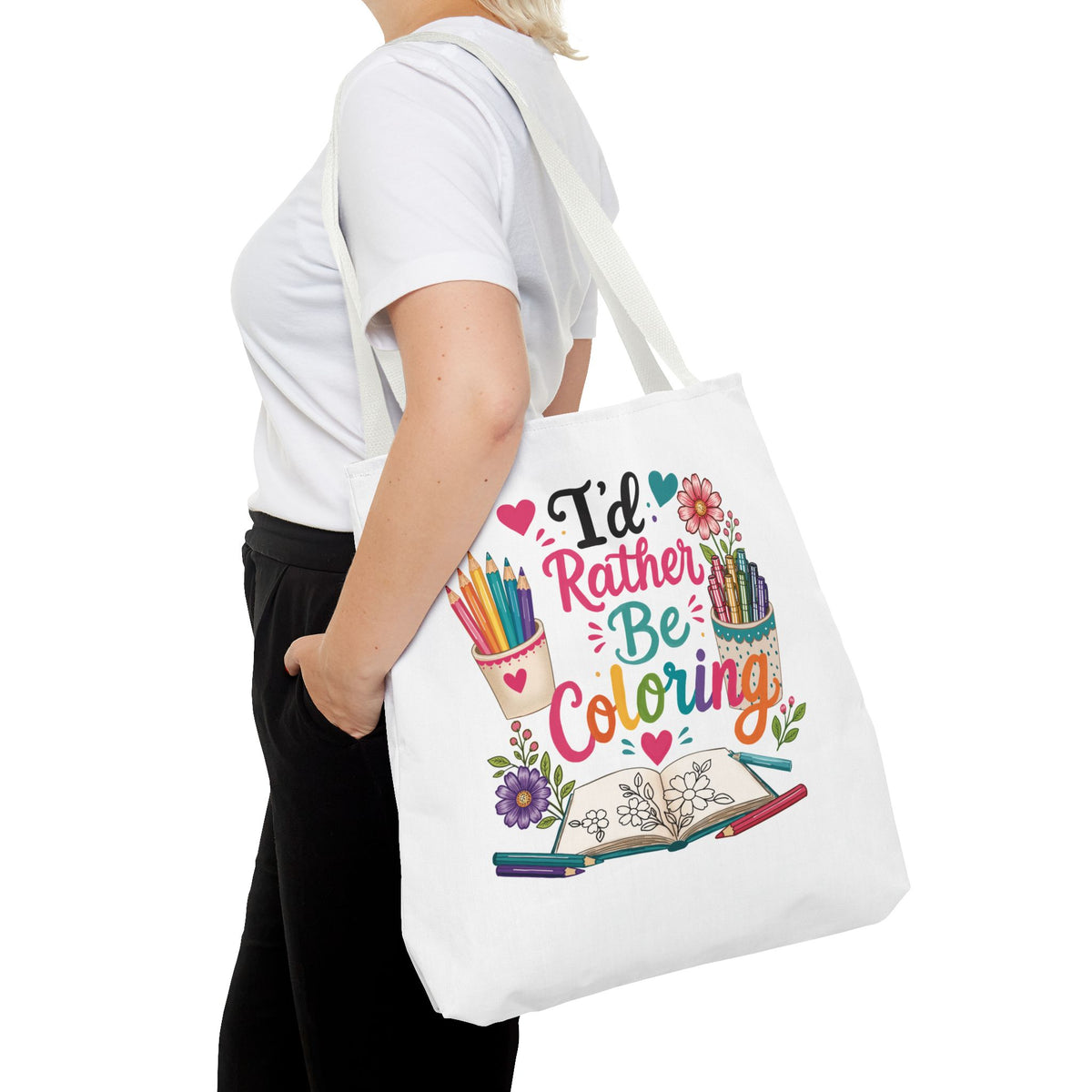 I’d Rather Be Coloring Tote Bag