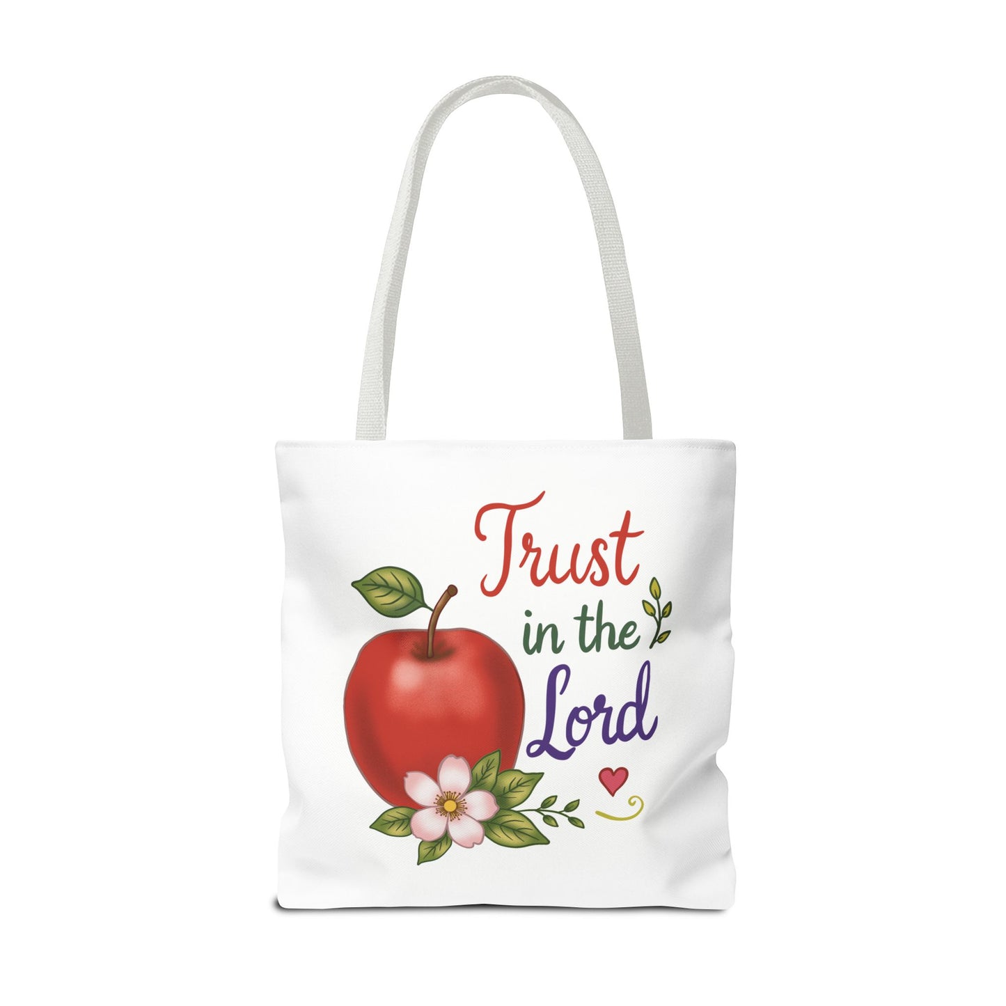Trust in the Lord Apple Tote Bag — Faith-Based Christian Grocery & Everyday Tote