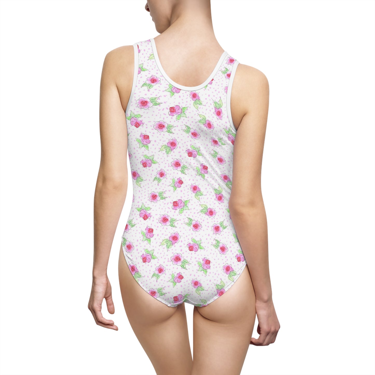 Maria’s Pink Roses Classic One-Piece Swimsuit