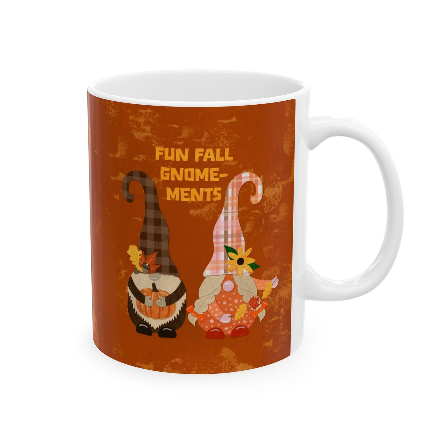 Fun Fall Gnome-ments Collage Ceramic Mug 11oz & 15oz