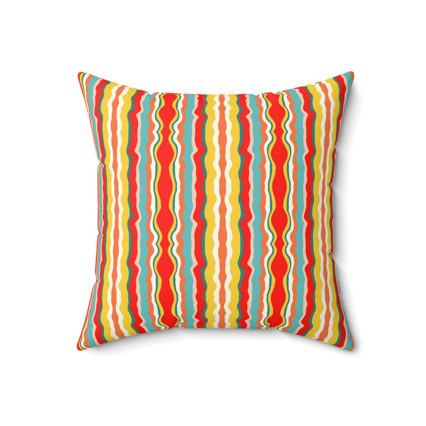 Groovy Stripes Spun Polyester Square Pillow