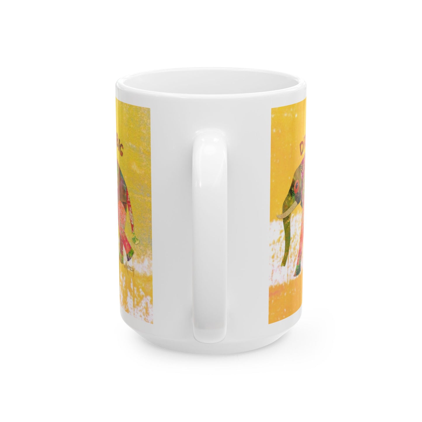 Dream Big Elephant Collage Ceramic Mug 11oz & 15oz