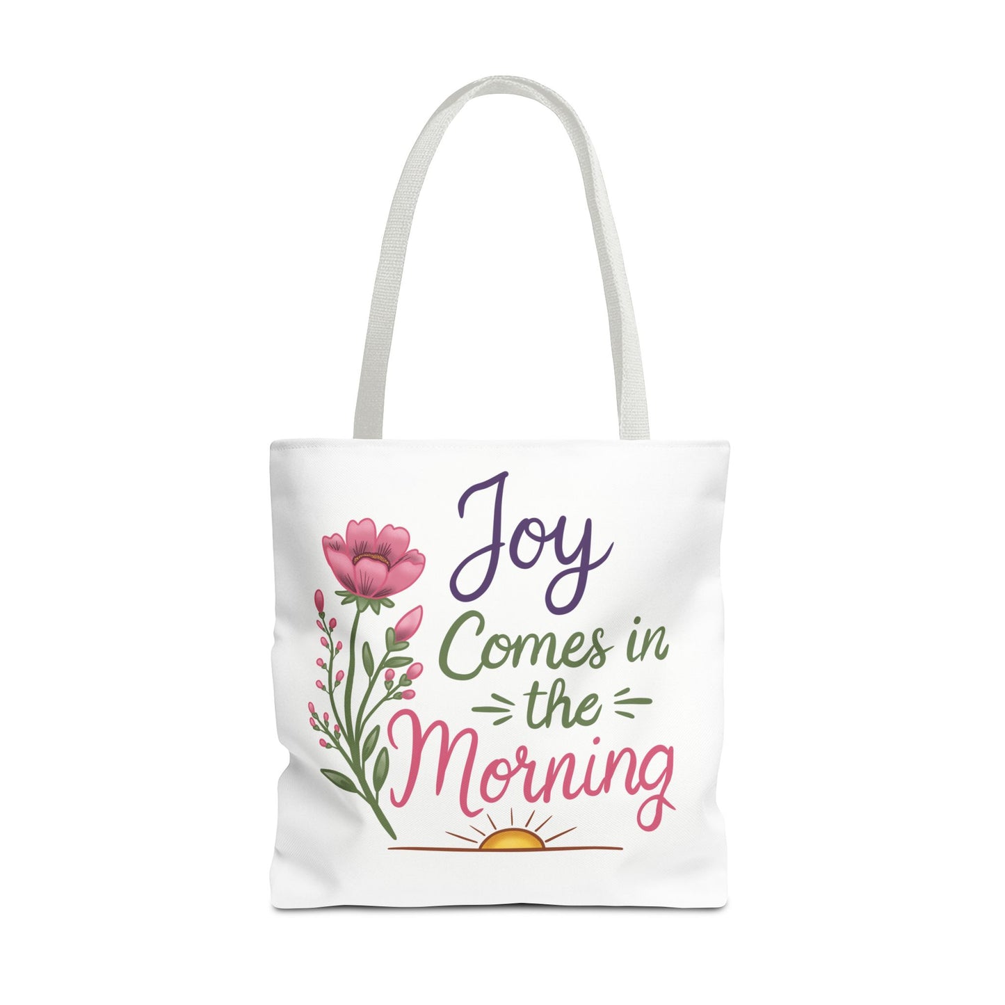 Joy Comes in the Morning Floral Tote Bag