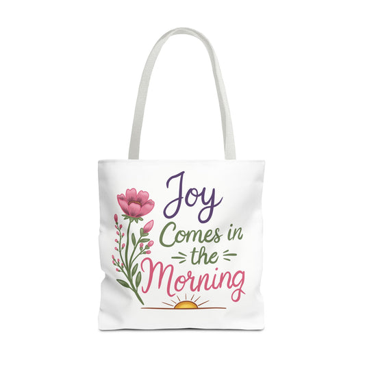 Joy Comes in the Morning Floral Tote Bag