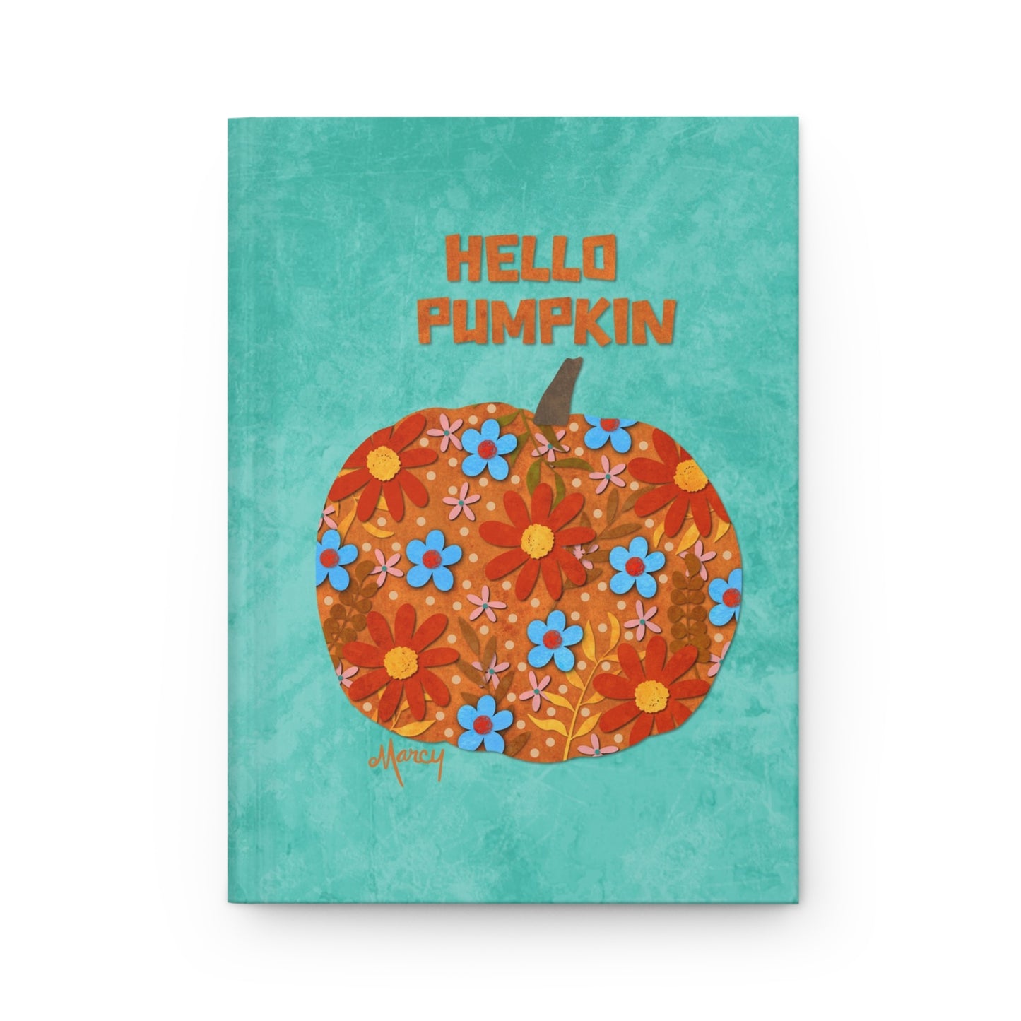 Hello Pumpkin Collage Hardcover Journal Matte