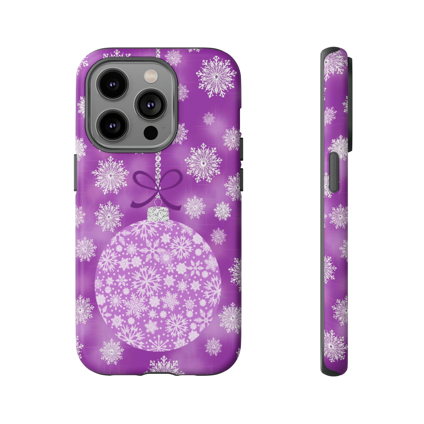 Glittering Snowflake Bauble in Purples Tough Cases