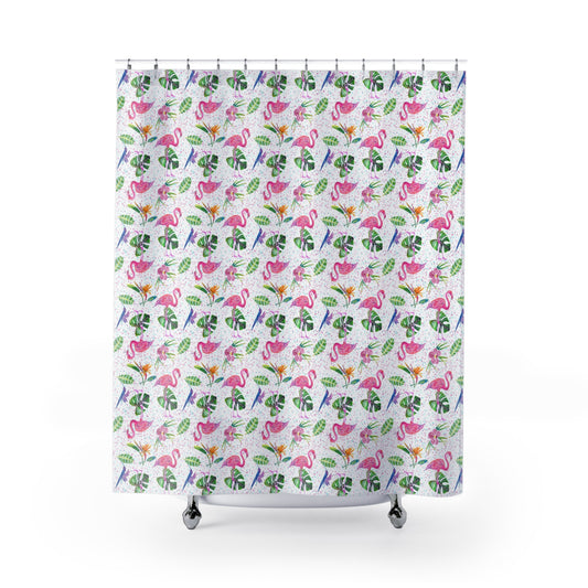 Flamingo Party Shower Curtains