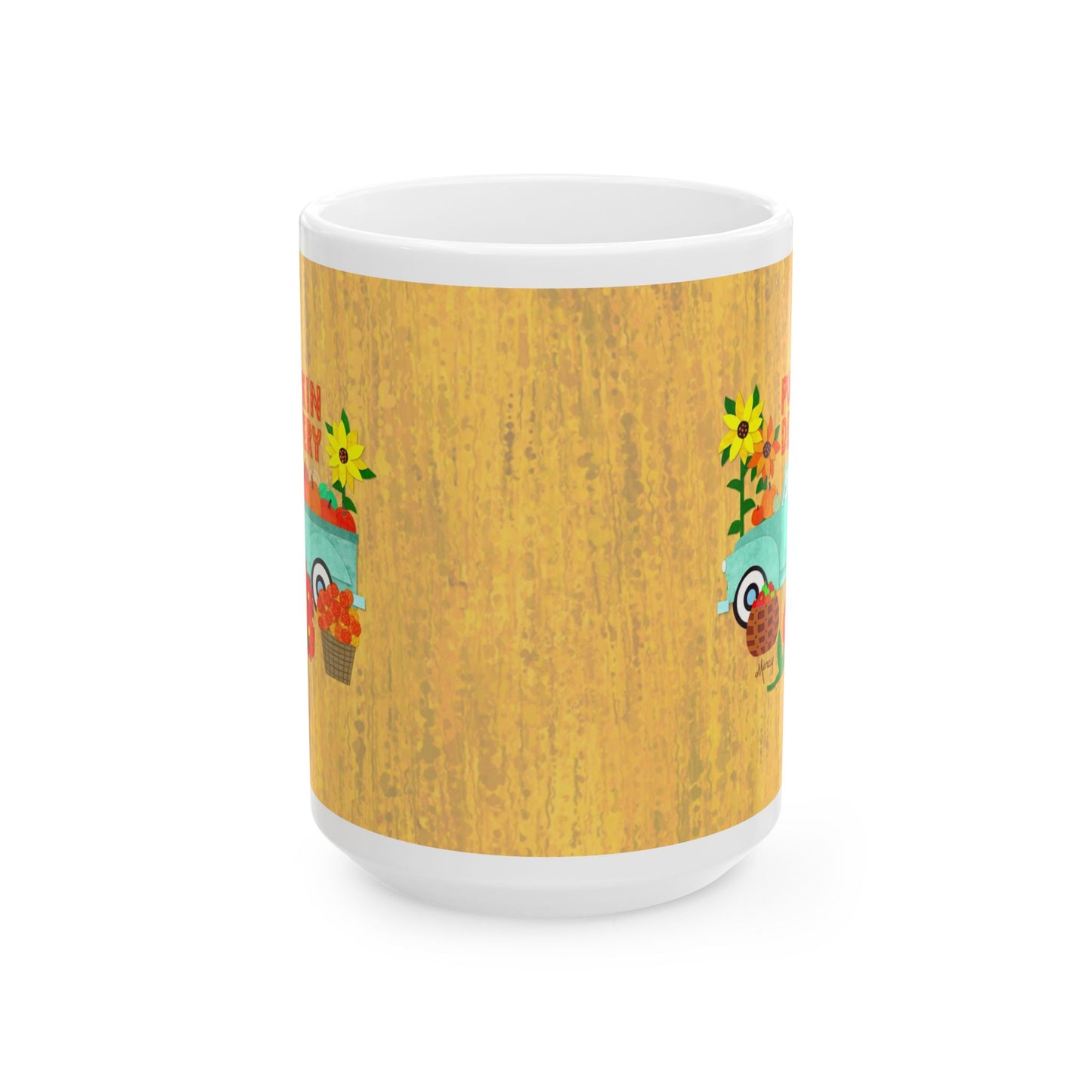 Pumpkin Delivery Collage Ceramic Mug 11oz & 15oz