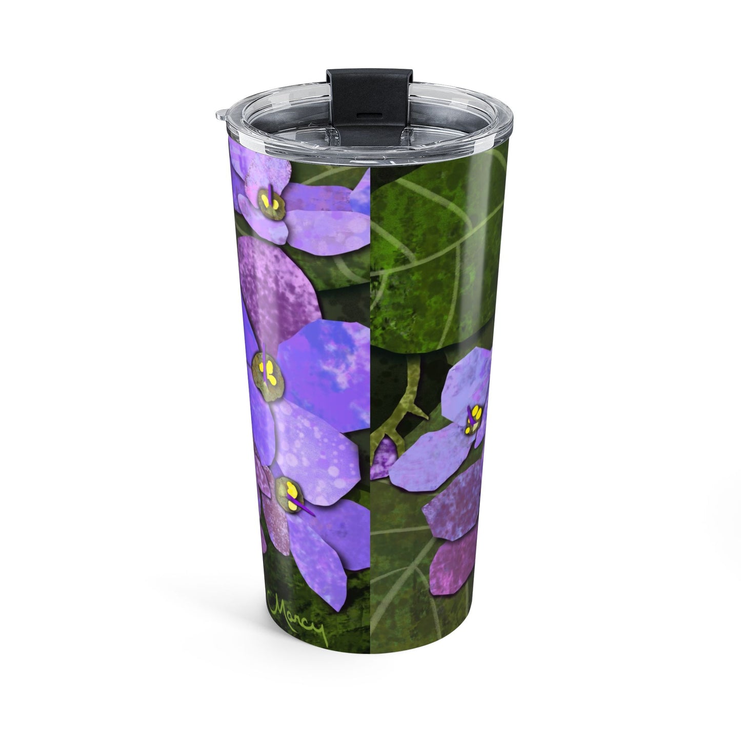 African Violets Collage Tumbler