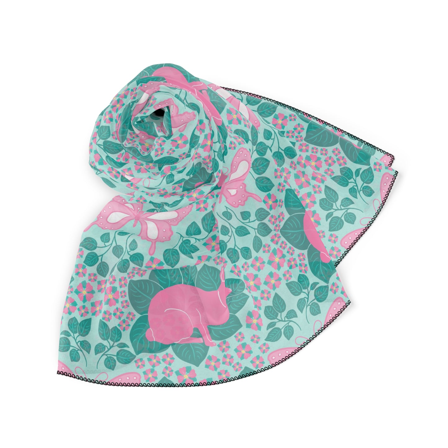 Bunnies & Butterflies Square Scarf