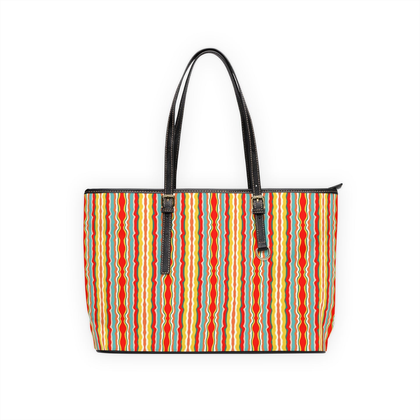 Groovy Stripes Faux Leather Shoulder Bag