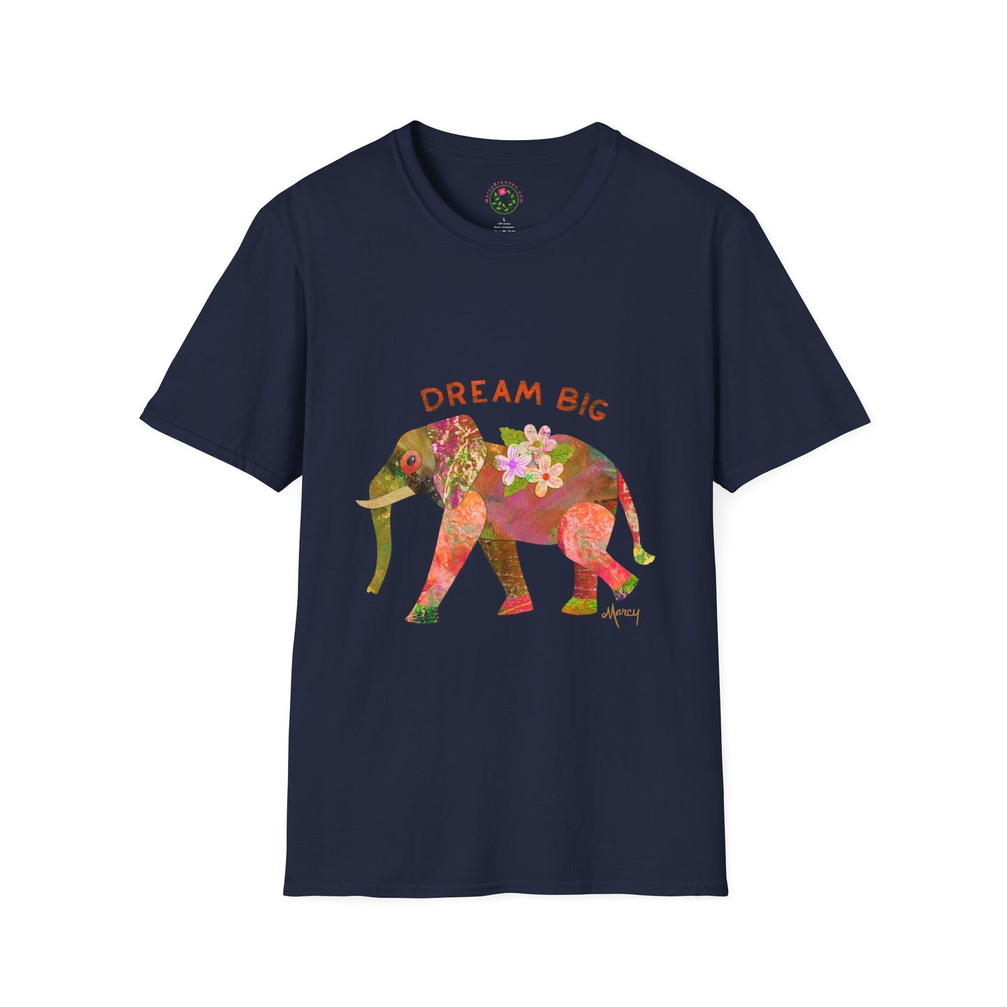 Dream Big Elephant Collage Collage Softstyle T-Shirt