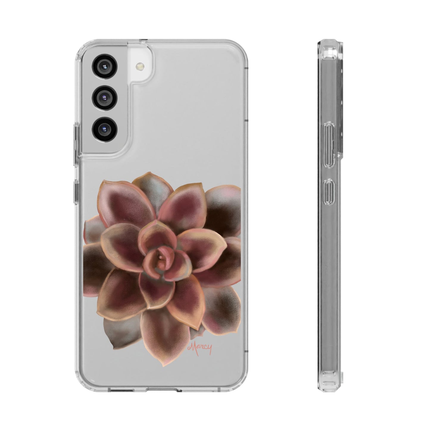 Chocolate Succulent Clear Cases