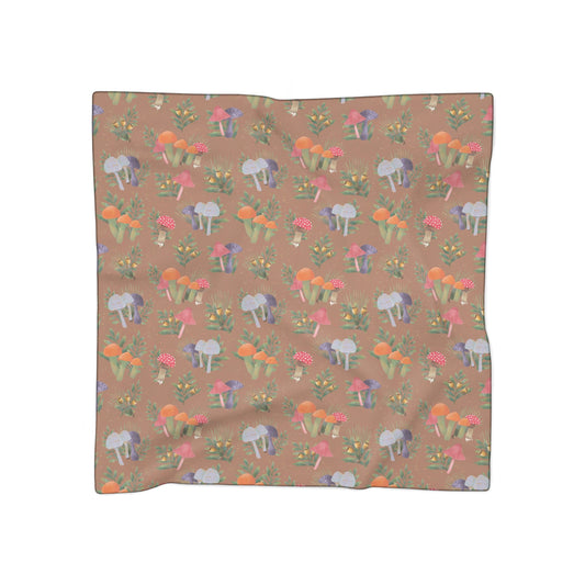 Mushrooms Square Poly Scarf