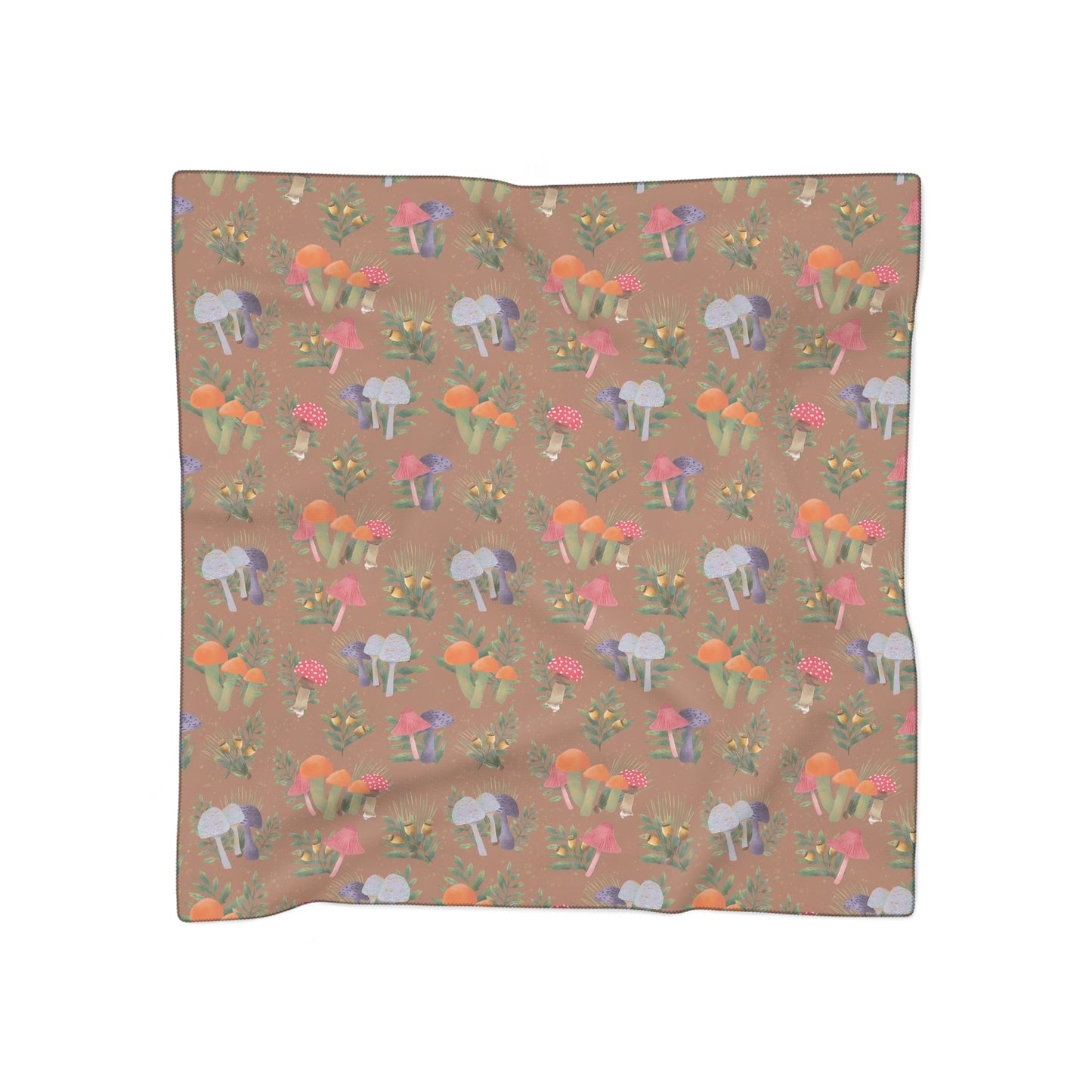 Mushrooms Square Poly Scarf